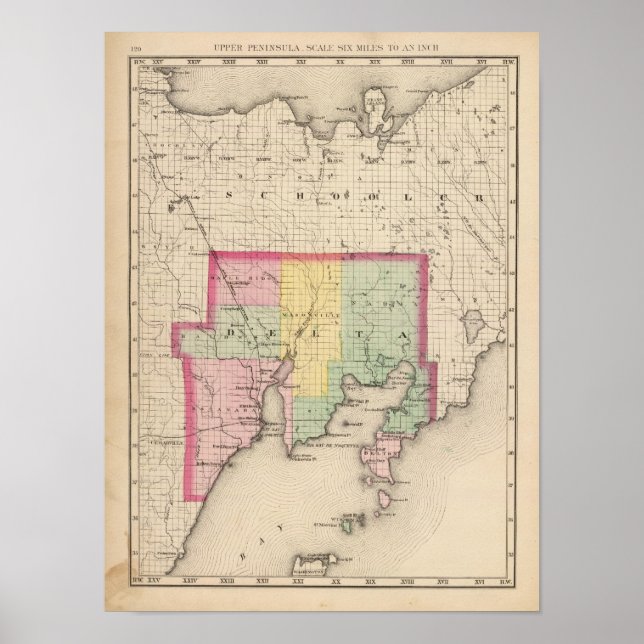 Delta Landkreis Michigan Poster (Vorne)