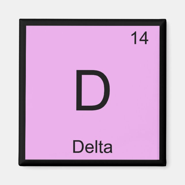 Delta-Name-Chemie-Element-Periodensystem Magnet (Vorne)