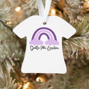 Delta Phi Epsilon Schwesternschaft Violetter Regen Ornament