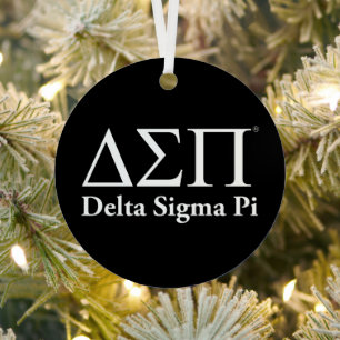 Delta Sigma Pi Klassisches Logo Ornament Aus Metall