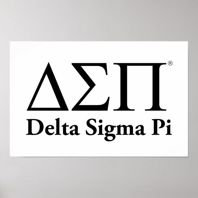 Delta Sigma Pi Klassisches Logo Poster (Vorne)
