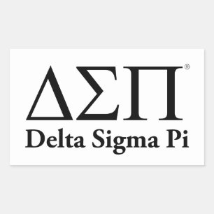 Delta Sigma Pi Klassisches Logo Rechteckiger Aufkleber