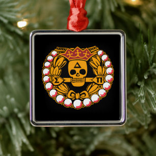 Delta Sigma Pi Totenkopf-Abzeichen Ornament Aus Metall