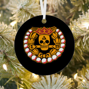 Delta Sigma Pi Totenkopf-Abzeichen Ornament Aus Metall