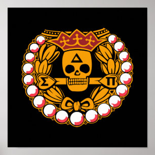 Delta Sigma Pi Totenkopf-Abzeichen Poster