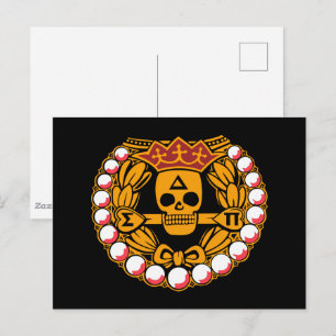 Delta Sigma Pi Totenkopf-Abzeichen Postkarte