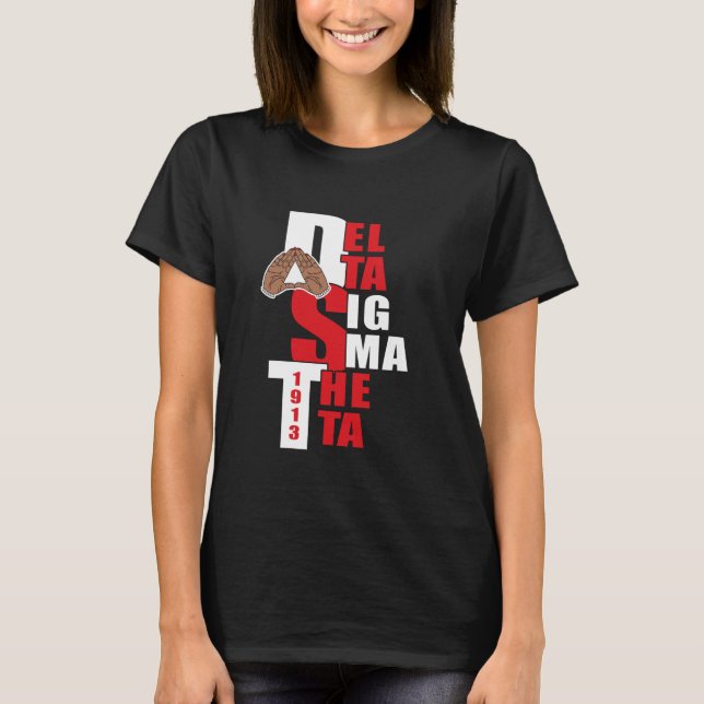 Delta Sigma Theta Studentinnenverbindung Paraphern T-Shirt (Vorderseite)