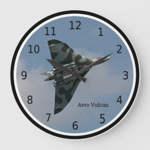 Delta Wing Bomber, Avro Vulcan, personalisierbar Große Wanduhr