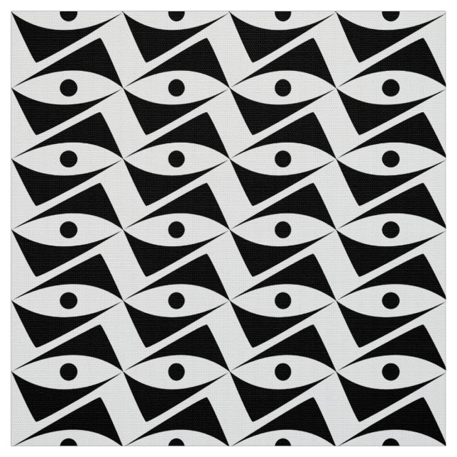 Delta Wings - Schwarz-Weiß Stoff (Muster)