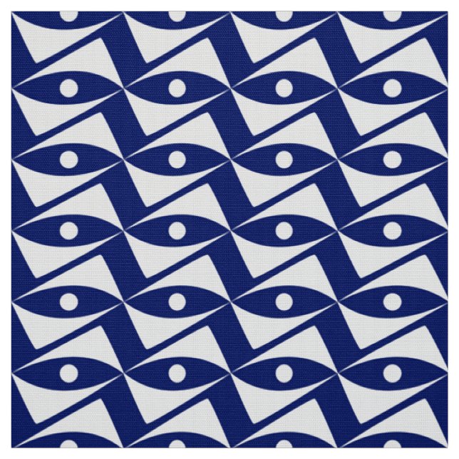 Delta Wings - Weiß und Marine Stoff (Muster)
