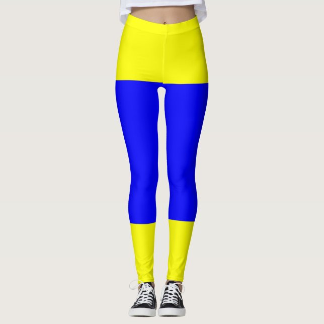 Delta Yellow Blue Leggings (Vorderseite)
