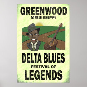 DeltaBlues-Plakat Waldes Mississippi Poster