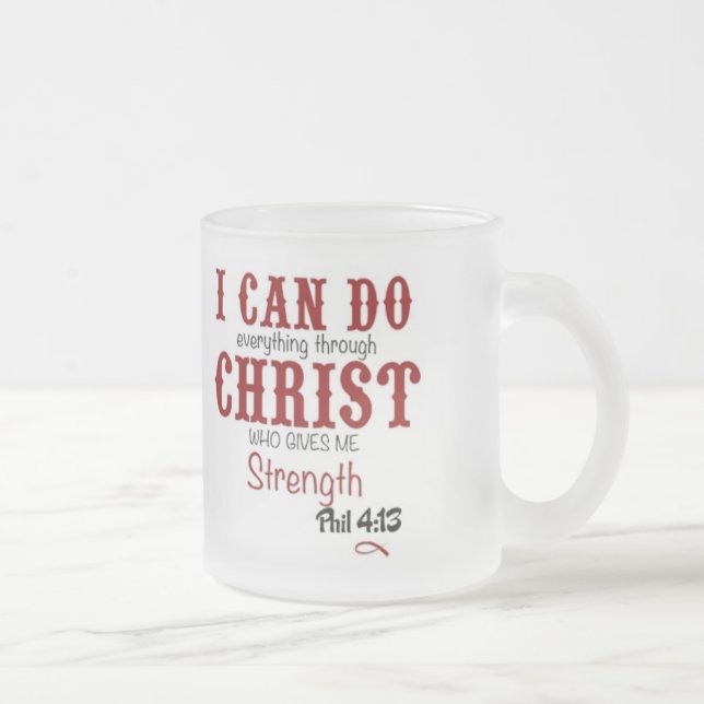 Deltachristliches mattiertes Tasse Phil-4:13 (Rechts)