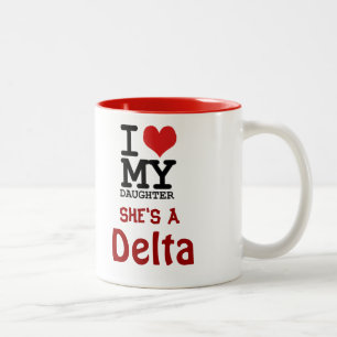Deltamamma-Tasse Zweifarbige Tasse