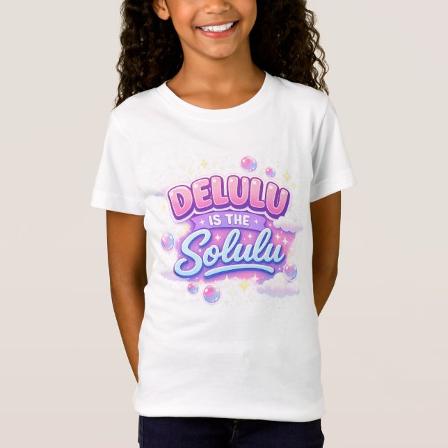 Delulu Is the Solulu – Cute Kawaii Aesthetic  T-Shirt (Vorderseite)