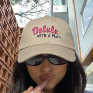 Delulu mit einem lustigen bestickten Baseballcap Bestickte Baseballkappe