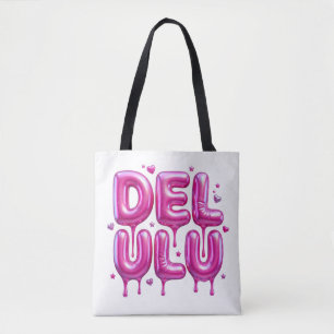 Delulu Pink Bubblegum 3D-Typografie Y2K Gen Z Lust