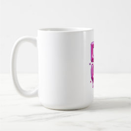 Delulu Pink Bubblegum 3D-Typografie Y2K Gen Z Lust Kaffeetasse