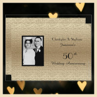 Deluxe 50. Hochzeitstag Foto Einladung