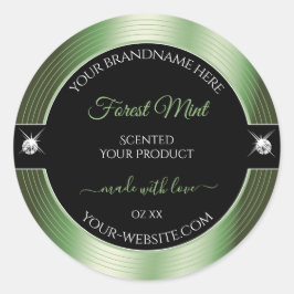 Deluxe Black Forest Green Brilliants Produktkennze Runder Aufkleber