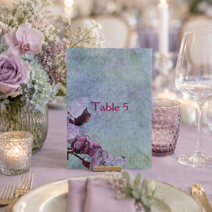 Deluxe Blue und Lila Classic Floral Tischnummer