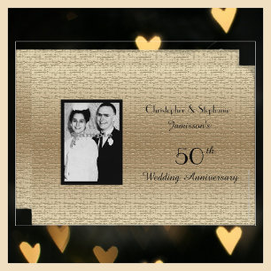 Deluxe-Einladung zum 50. Hochzeitstag mit Foto Einladung