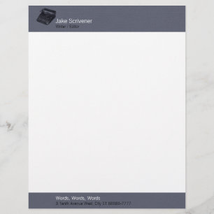 Deluxe-Geräuschlos-Schreibmaschinenschiefer-Faux-F Briefkopf