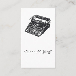 Deluxe geräuschlose Schreibmaschine Visitenkarte
