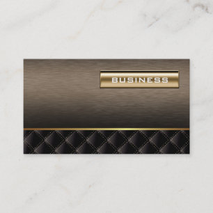 Deluxe Gold & Dark Wood Business Card Visitenkarte