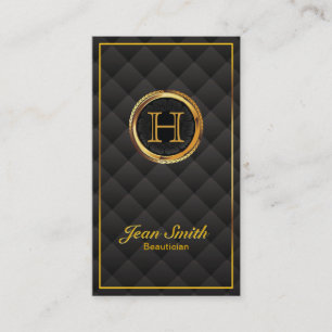 Deluxe Gold Monogram Beauticider Business Card Visitenkarte