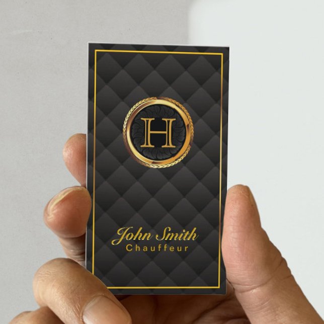 Deluxe Gold Monogram Chauffeur Visitenkarte (Von Creator hochgeladen)