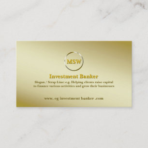 Deluxe Gold Ring Theme für Investmentbanker Visitenkarte