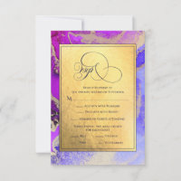 Deluxe Lila Gold Abstrakt Art Wedding