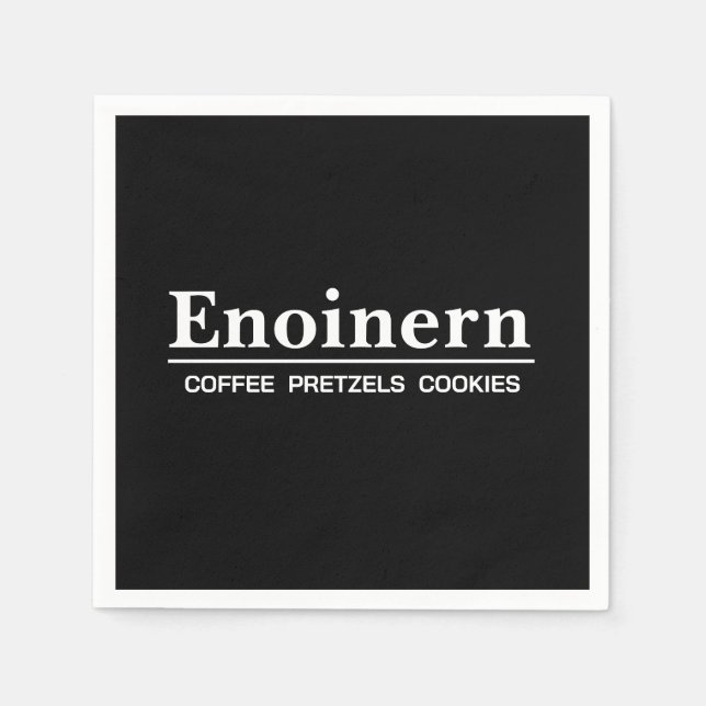 Deluxe Office Party Black Serviette (Vorderseite)