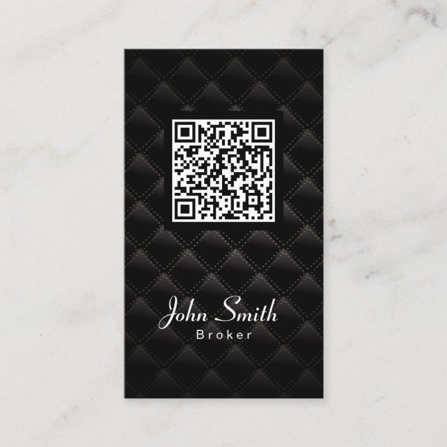 Deluxe QR Code Real Anwesen Broker Business Card Visitenkarte (Vorderseite)