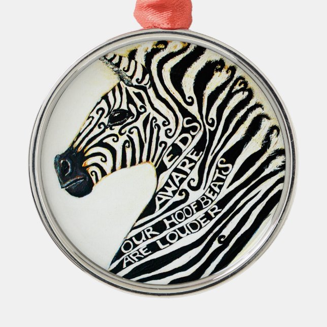 Deluxe Verzierung EDS Weihnachts Silbernes Ornament (Vorne)