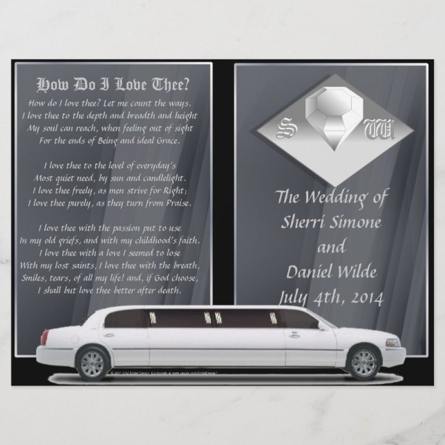 Deluxe Wedding Program (Bi-fold Design) (Vorderseite)