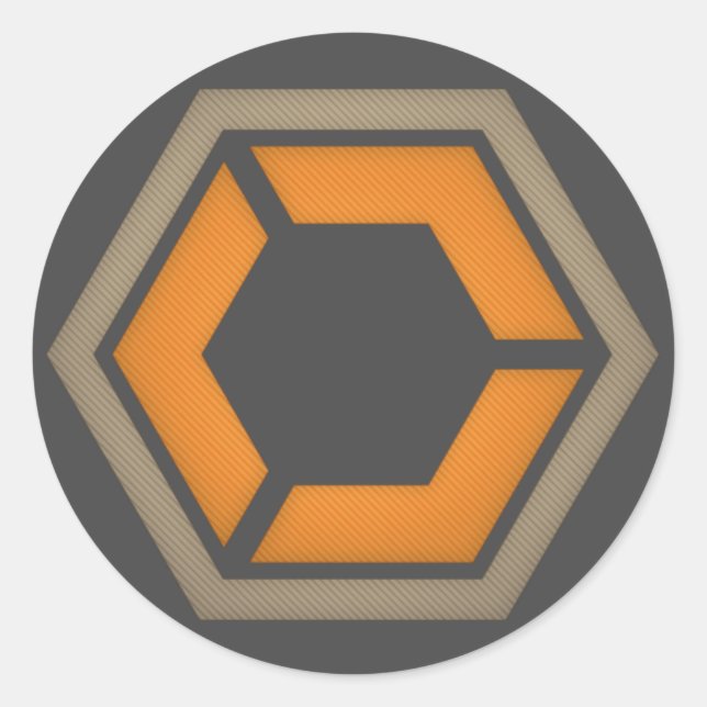 DEM 3" HEX LOGO STICKER (Vorderseite)