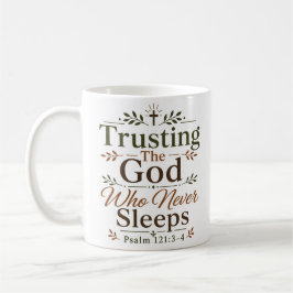 Dem Gott vertrauen, der niemals schläft Christlich Kaffeetasse