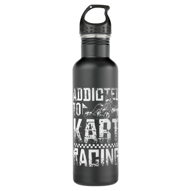 Dem Kart Racing zugestimmt Edelstahlflasche (Vorderseite)