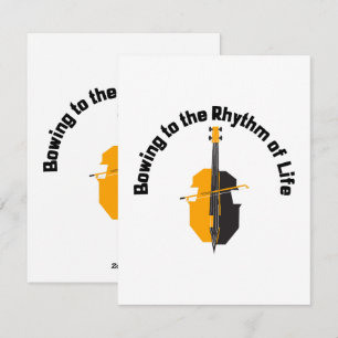 Dem Rhythmus des Lebens Cello beugen Feiertagskarte