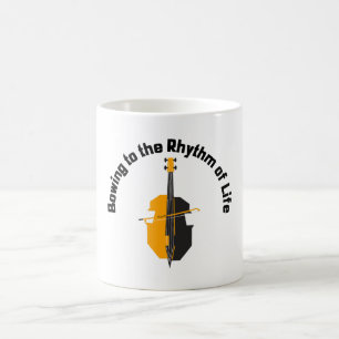 Dem Rhythmus des Lebens Cello beugen Kaffeetasse