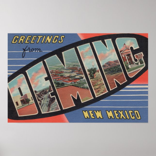 Demand, New Mexico - Großbuchstaben Szenen Poster (Vorne)