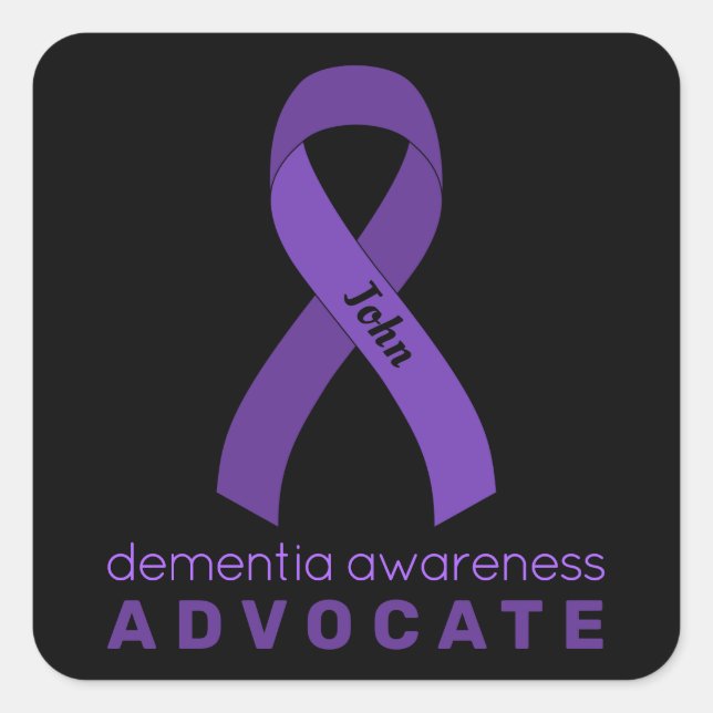 Dementia Advocate Quadratischer Aufkleber (Vorderseite)