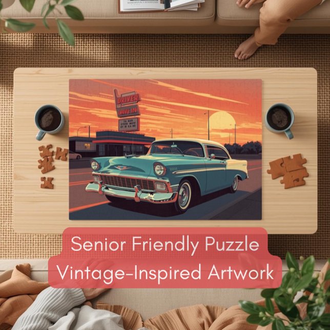 Dementia‑Friendly 1950s Drive‑In Puzzle (Von Creator hochgeladen)