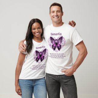 Dementia I bin still Me Butterfly Lila Ribbon ALZ T-Shirt