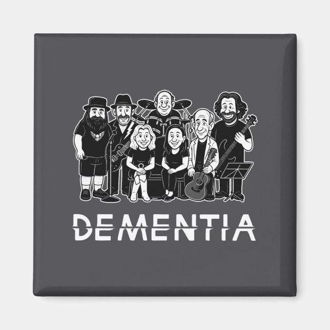 Dementia New Black  Magnet (Vorne)