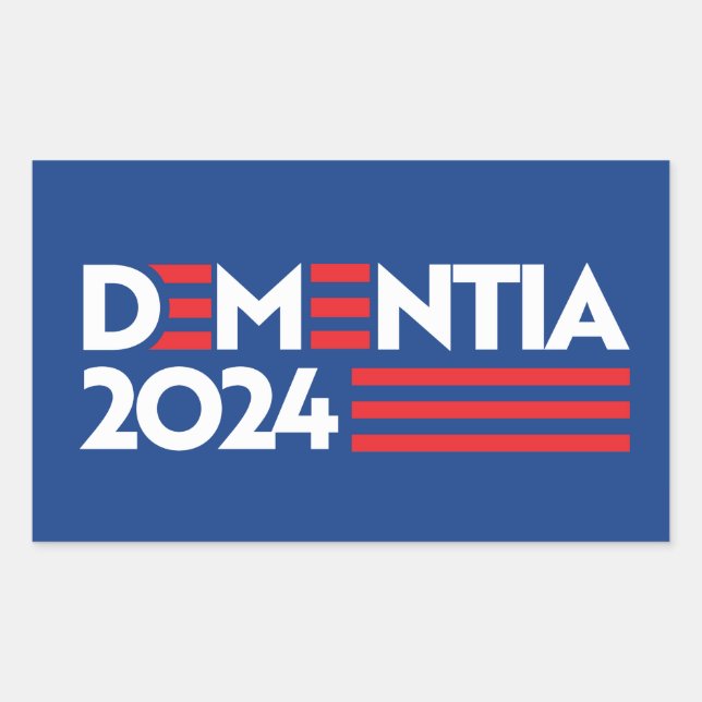 Demenz 2024 rechteckiger aufkleber (Vorderseite)