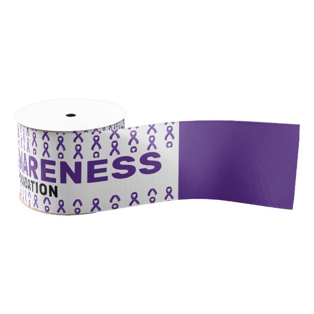 Demenz Awareness Pattern Ribbon Ripsband (Spule)