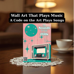 Demenz-Besuchskarten mit Musik-Playlist der 1950er Postkarte